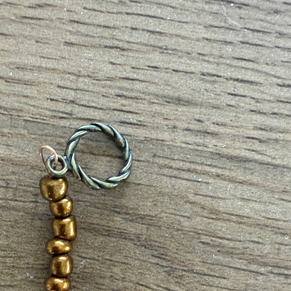 Turquoise and Bronze Beaded Bracelet - Picture 3 of 6